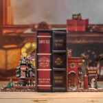 Buchstütze Weihnachtsdorf