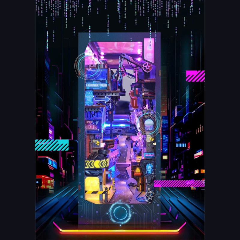 Cyberpunk Stadt Book Nook – Bild 3