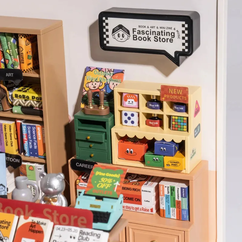 Faszinierende Bibliothek Miniatur Haus – Bild 3