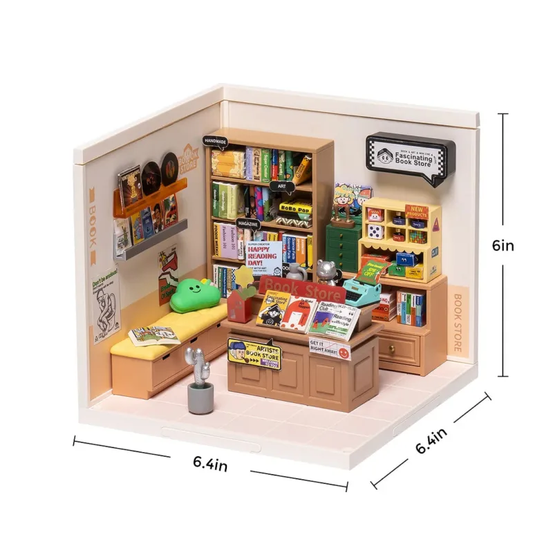 Faszinierende Bibliothek Miniatur Haus – Bild 6
