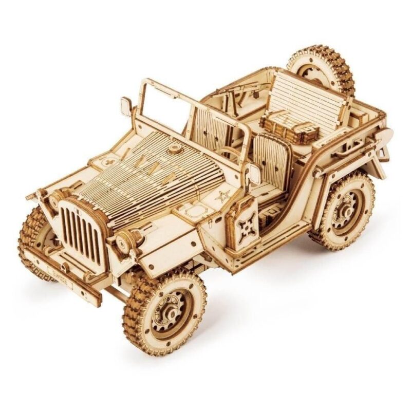 Militär-Jeep 3D Puzzle Holz – Bild 2