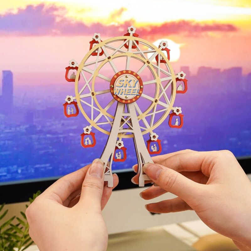 Retro-Fernseher 3D Puzzle Holz – Bild 4