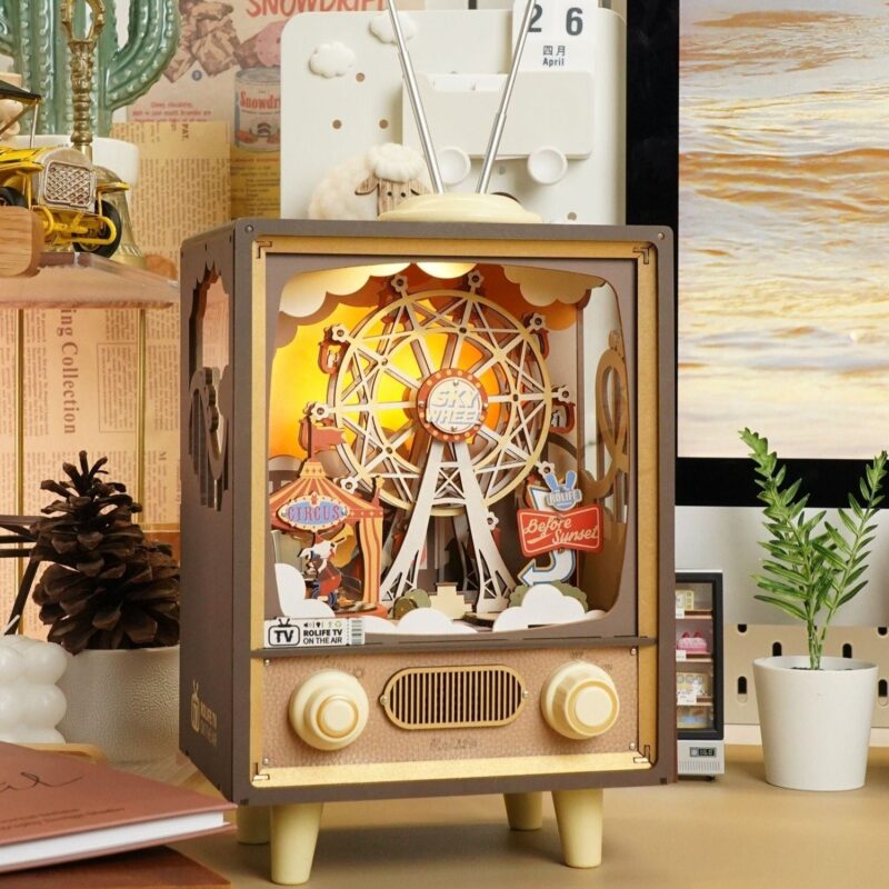 Retro-Fernseher 3D Puzzle Holz – Bild 8