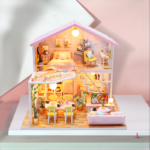 Rosa Herrenhaus Miniatur Haus