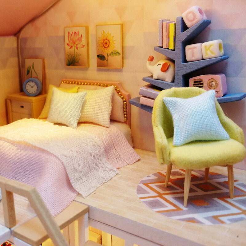 Rosa Herrenhaus Miniatur Haus – Bild 6