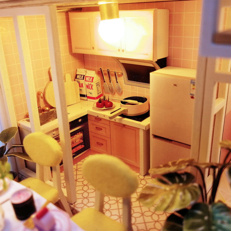Rosa Herrenhaus Miniatur Haus – Bild 7