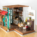 Sanftheit und Kaffee Miniatur Haus