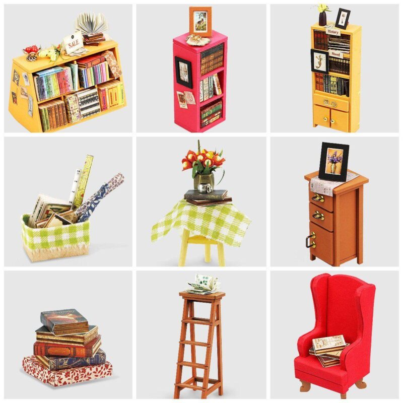 Verzauberte Bibliothek Miniatur Haus – Bild 6