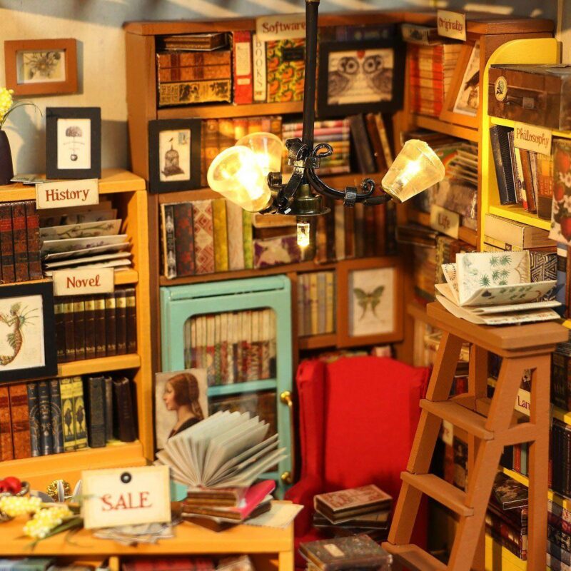 Verzauberte Bibliothek Miniatur Haus – Bild 4