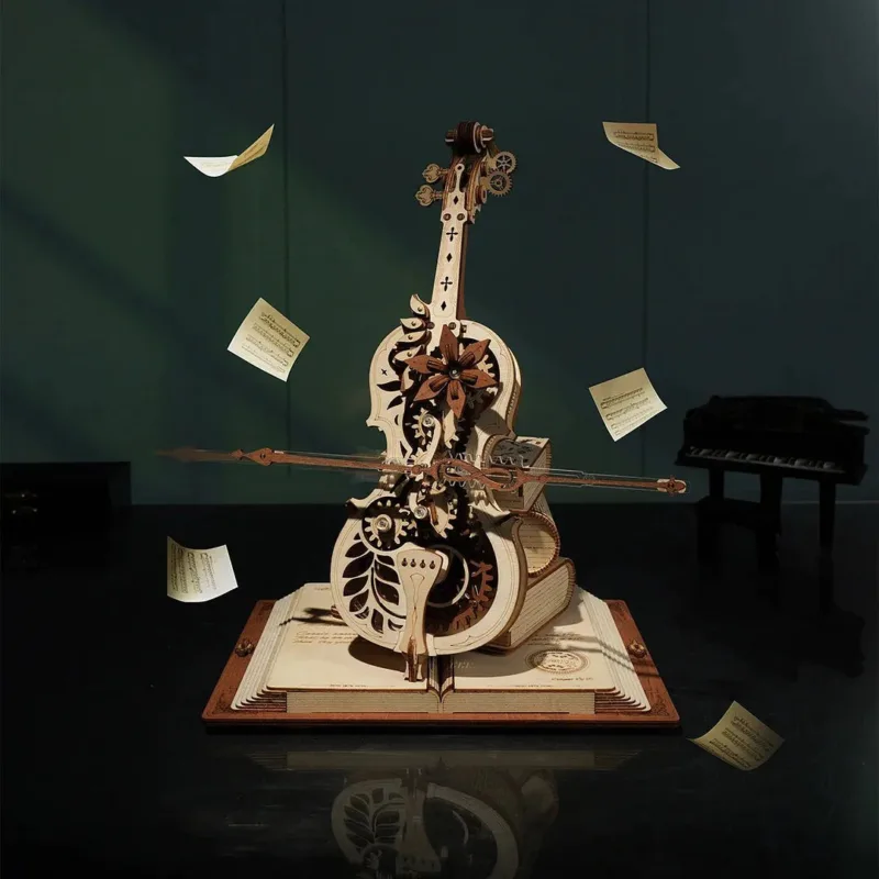 Violoncello 3D Puzzle Holz – Bild 3